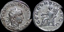 Ancient Coins - Volusian AR antoninianus Concordia seated left