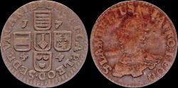 World Coins - Southern Netherlands Liege Sede Vacante liard 1744