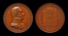 World Coins - Belgium Jouvenel Adolphe-Christian copper medaille bust of Leopold I to right