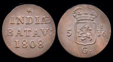 World Coins - Netherlands  East Indies  Batavia 1 duit 1808