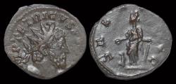 Ancient Coins - Tetricus I billon antoninianus Salus standing left.