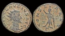 Ancient Coins - Claudius II Gothicus AE antoninianus Serapis standing left