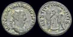 Ancient Coins - Valerian I AR antoninianus the Orient presenting wreath to Emperor