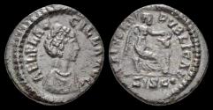 Ancient Coins - Aelia Flaccilla AE nummus Victory seated right