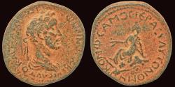 Ancient Coins - Commagene Samosata Antoninus Pius AE24 Tyche seated left on rock