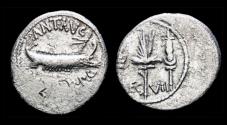 Ancient Coins - Roman Imperatorial Marc Antony AR denarius Legionary issue Legion VII