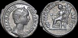 Ancient Coins - Orbiana AR denarius Concordia seated left