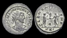 Ancient Coins - Probus AE silvered antoninianus emperor standing right