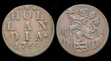 World Coins - Netherlands Holland duit 1769