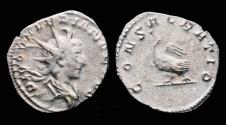 Ancient Coins - Divus Valerian II AR antoninianus eagle standing right