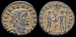 Ancient Coins - Severus II, as Caesar AE radiatus emperor standing front
