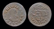 World Coins - Southern Netherlands Brabant Filips II dubbele korte no date