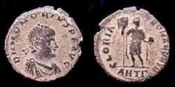 Ancient Coins - Honorius AE maiorina emperor standing facing