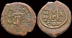 Ancient Coins - Maurice Tiberius AE  follis Large M