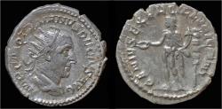 Ancient Coins - Trajan Decius AR antoninianus Genius standing left