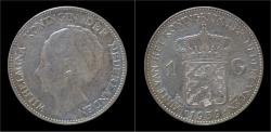 World Coins - Netherlands Wilhelmina I 1 gulden 1939
