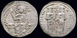 Ancient Coins - Andronicus II Palaeologus with Michael IX AR basilikon