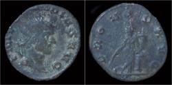 Ancient Coins - Claudius II Gothicus billon antoninianus Providentia standing left.