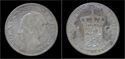 World Coins - Netherlands Wilhelmina I 1 gulden 1923