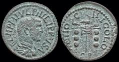 Ancient Coins - Pisidia Antioch Philip I AE26 aquila between two signa