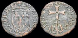 World Coins - Italy L'Aquila Carlo VIII di Francia AE cavallo 1495
