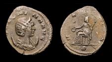 Ancient Coins - Salonina AE antoninianus Vesta seated left