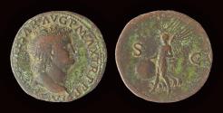 Ancient Coins - Nero AE As Victory slighting left