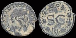 Ancient Coins - Syria Seleucis and Pieria Antioch Macrinus AE17 SC within wreath