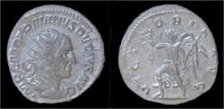 Ancient Coins - Trajan Decius AR antoninianus Victory running left