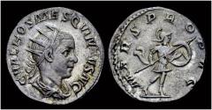 Ancient Coins - Hostilian, as Caesar AR antoninianus Mars advancing right
