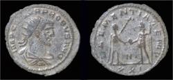 Ancient Coins - Probus silvered antoninianus emperor standing right