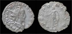 Ancient Coins - Saloninus AR antoninianus Spes holding flower