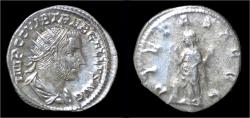 Ancient Coins - Trebonianus Gallus AR antoninianus Pietas standing left