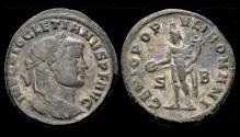 Ancient Coins - Diocletian AE follis Genius standing facing