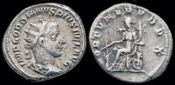 Ancient Coins - Gordian III AR antoninianus Fortuna seated left