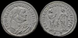 Ancient Coins - Diocletian, as Senior Augustus, AE follis Providentia standing right
