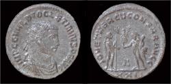 Ancient Coins - Diocletian silvered antoninianus Jupiter standing righ