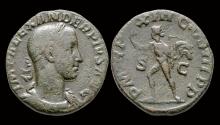 Ancient Coins - Severus Alexander sestertius Sol advancing left