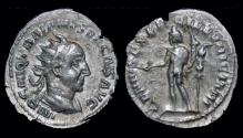 Ancient Coins - Trajan Decius AR antoninianus Genius standing left
