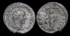 Ancient Coins - Trebonianus Gallus AR antoninianus Libertas standing left