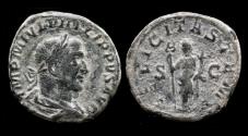 Ancient Coins - Philip I AE sestertius Felicitas standing left