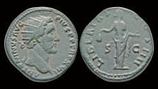 Ancient Coins - Antoninus Pius AE dupondius Libertas standing right