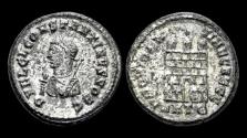 Ancient Coins - Constantine II, as Caesar AE silvered follis campgate
