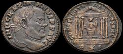 Ancient Coins - Maximianus, second reign, AE follis Roma in hexastyle temple