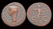 Ancient Coins - Claudius AE As Minerva advancing right