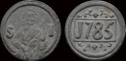 World Coins - Southern Netherlands Domskapitel Liege blei (lead) marke 1785 St.Jakob