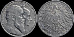 World Coins - Germany Baden 2 mark 1906G Friedrich I
