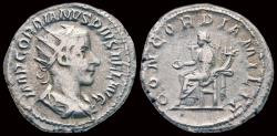 Ancient Coins - Gordian III AR antoninianus Concordia seated left