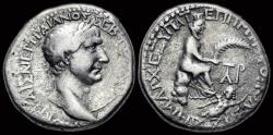 Ancient Coins - Kilikia Tarsos Trajan AR tetradrachm city-goddess seated right