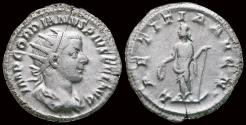 Ancient Coins - Gordian III AR antoninianus  Laetitia standing left